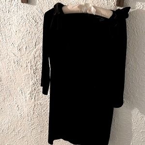 French connection black velvet dress